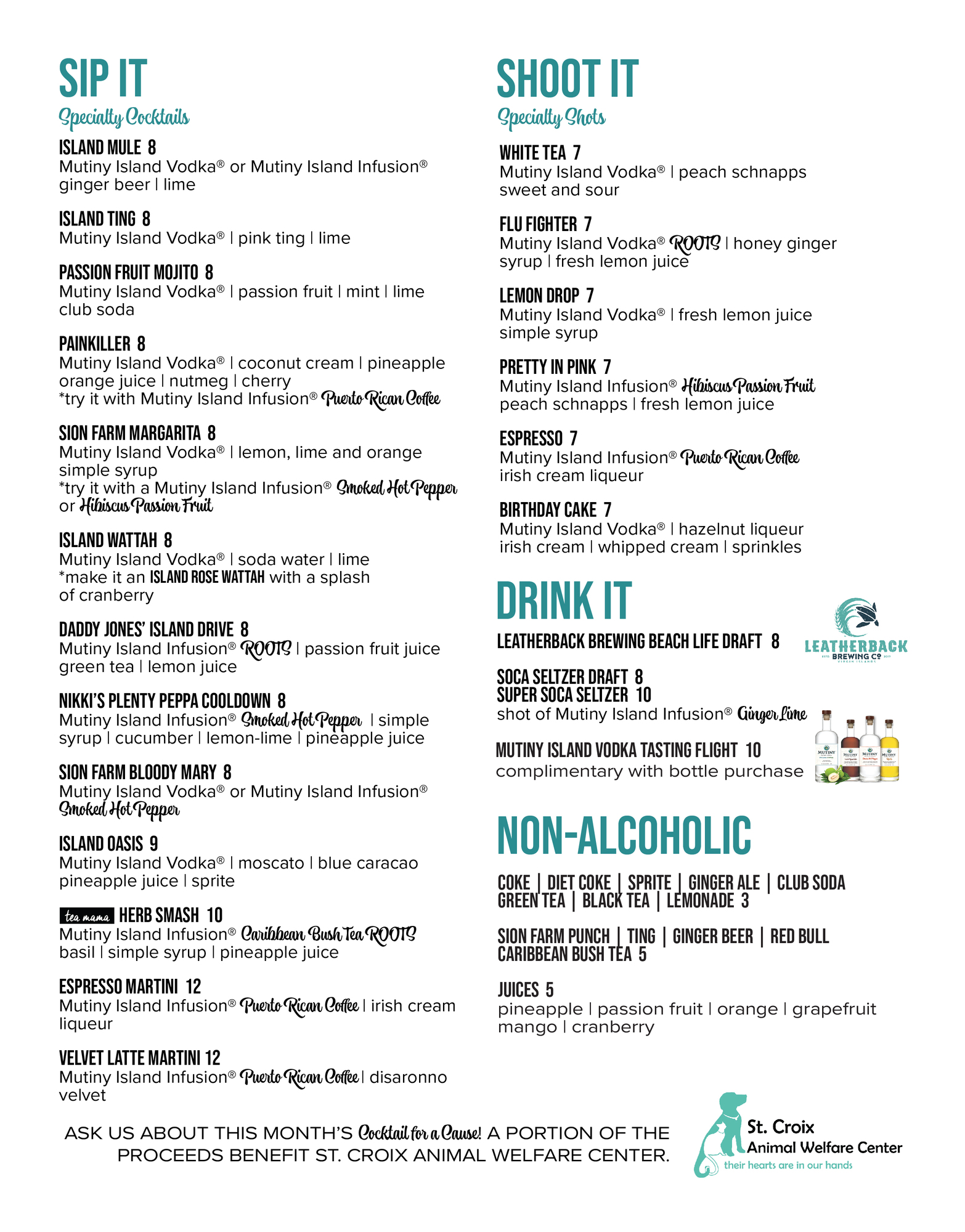Drinks Menu