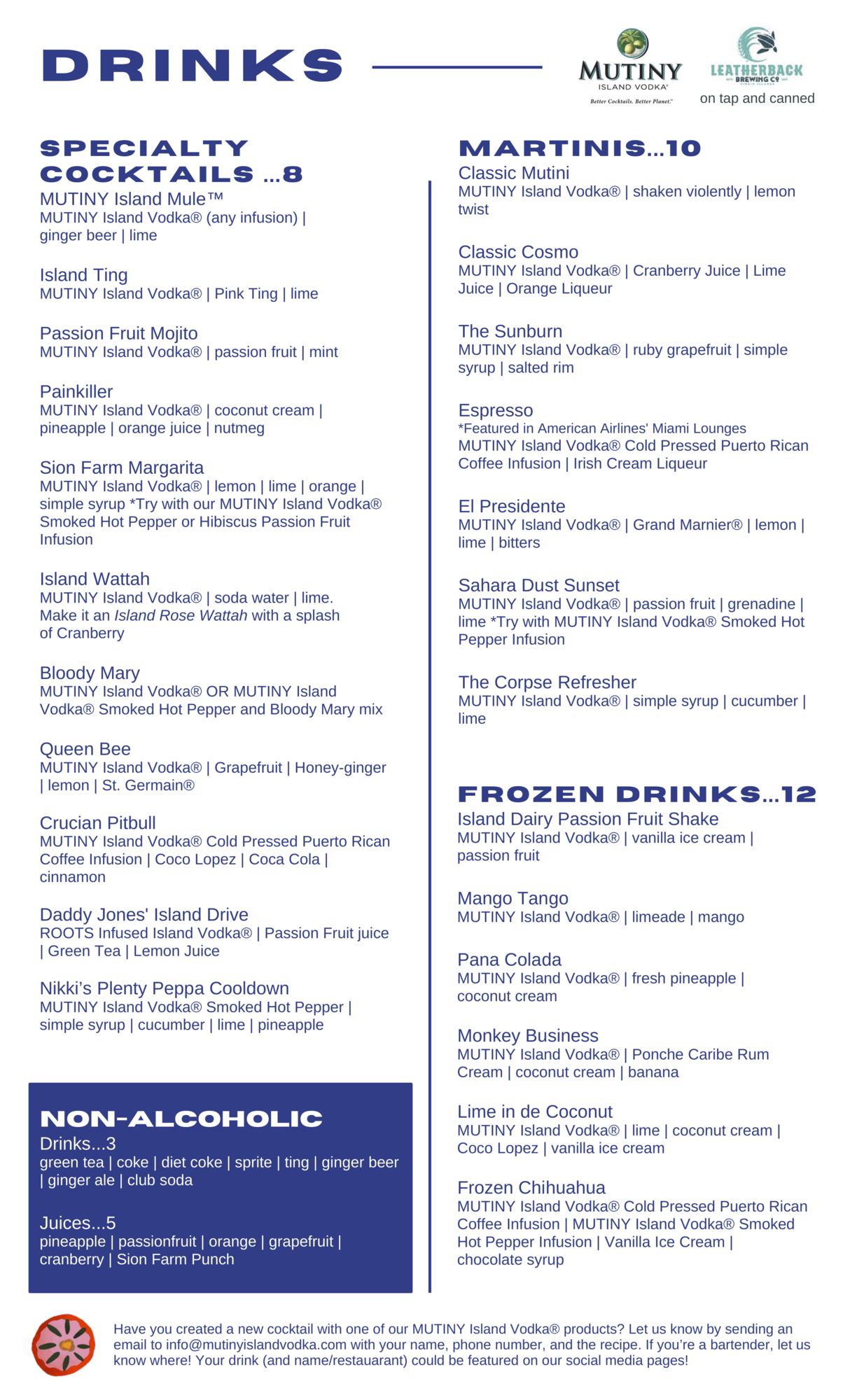 Drinks Menu